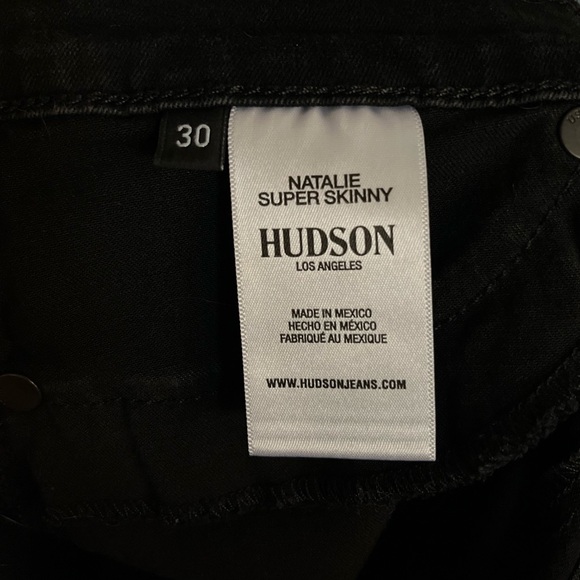 Hudson Jeans Distressed Black Natalie Super Skinny Size 30 - Picture 7 of 7
